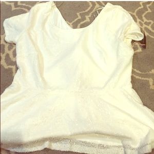 White sparkly sequin peplum 🤍🤍NWOT